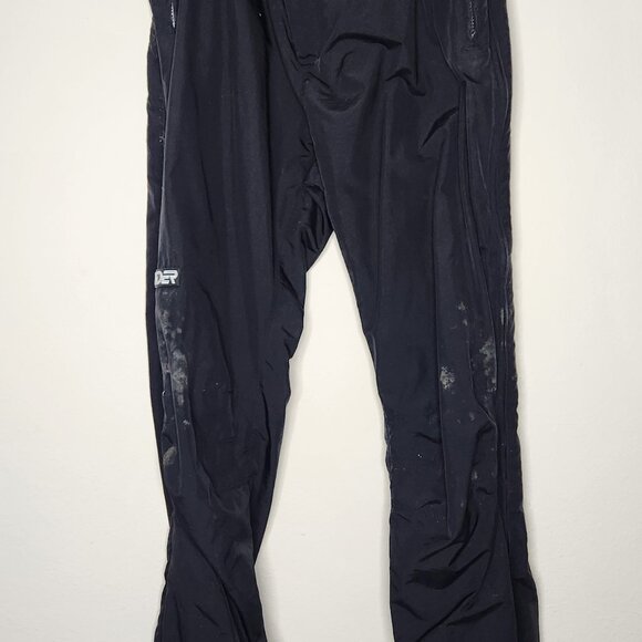 Spyder Mens XXL Black Ski snow Pants flaws Zipper sides Pockets Nylon - Picture 2 of 12